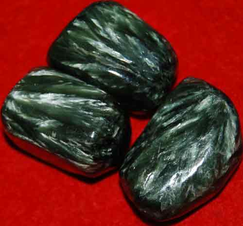 3 Seraphinite Tumbled Stones #13