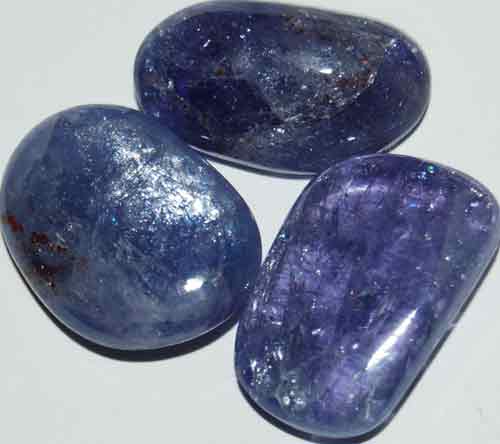 Three Tanzanite Tumbled Stones #11