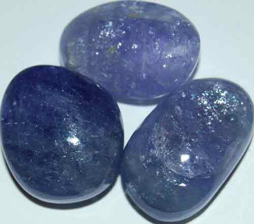 Three Tanzanite Tumbled Stones #12