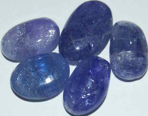 Five Tanzanite Tumbled Stones #6