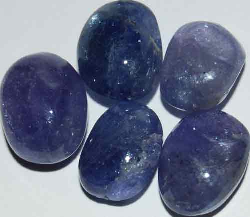 Five Tanzanite Tumbled Stones #8