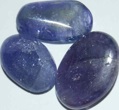 Three Tanzanite Tumbled Stones #9