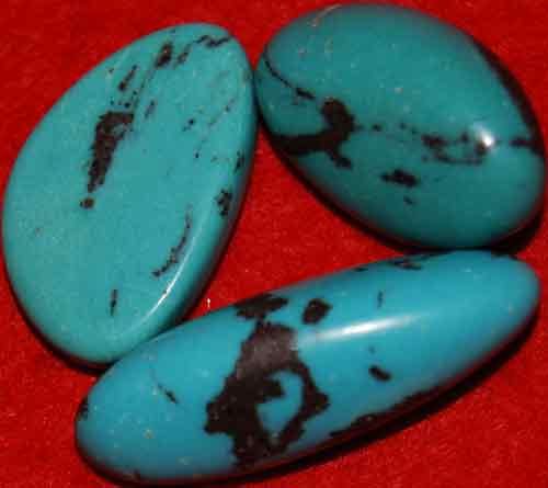 3 Turquoise Tumbled Stones #11