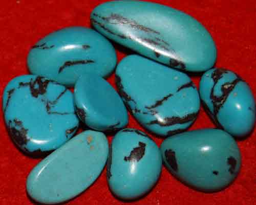 9 Turquoise Tumbled Stones #13