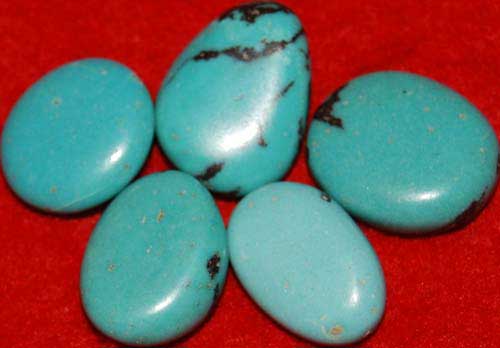 5 Turquoise Tumbled Stones #2