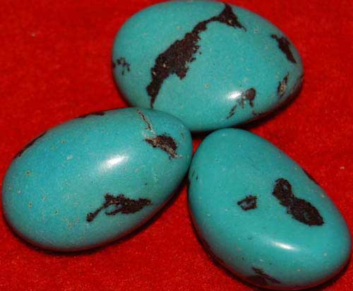 3 Turquoise Tumbled Stones #4