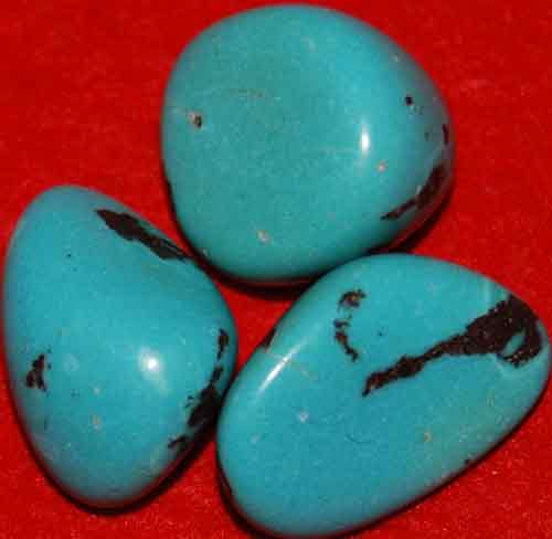 3 Turquoise Tumbled Stones #8