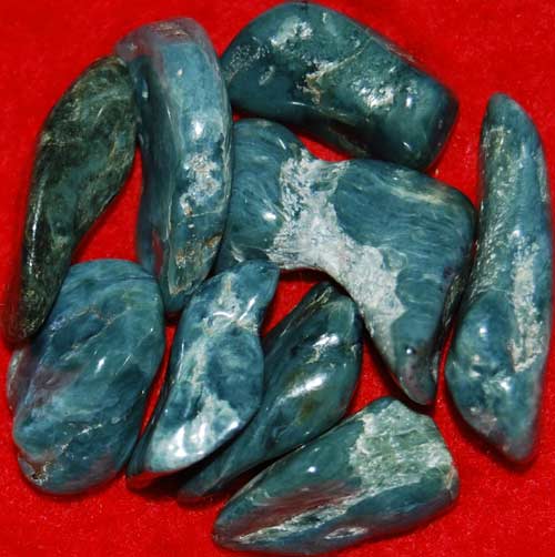 Nine Vonsen Blue Jade (Dianite) Tumbled Stones #13