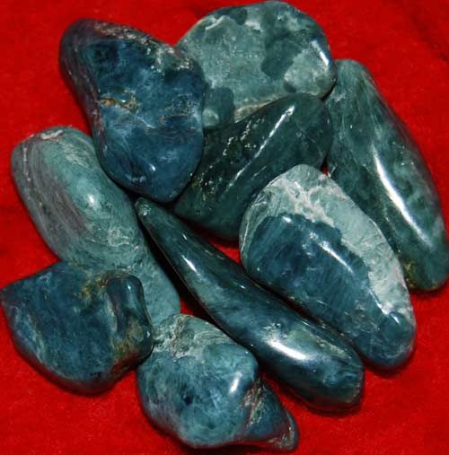 Nine Vonsen Blue Jade (Dianite) Tumbled Stones #15