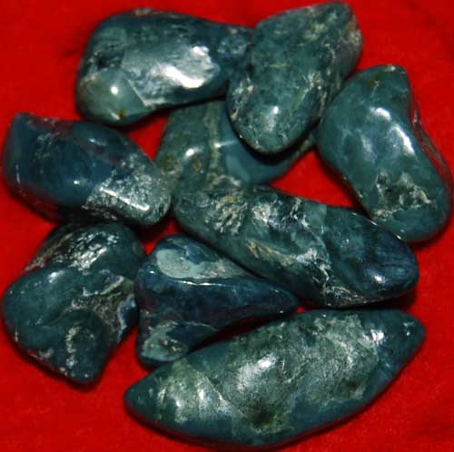 Nine Vonsen Blue Jade (Dianite) Tumbled Stones #16