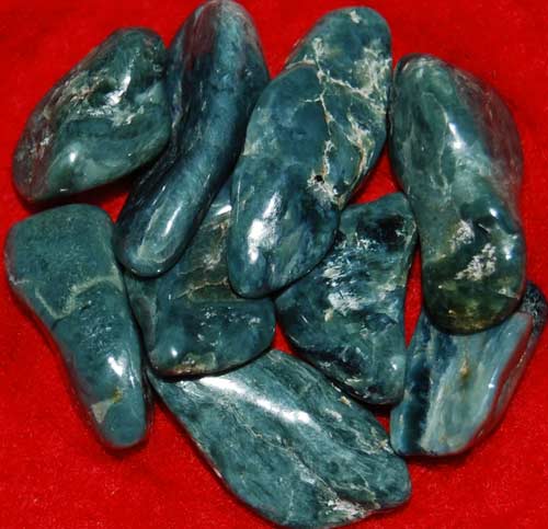 Nine Vonsen Blue Jade (Dianite) Tumbled Stones #9