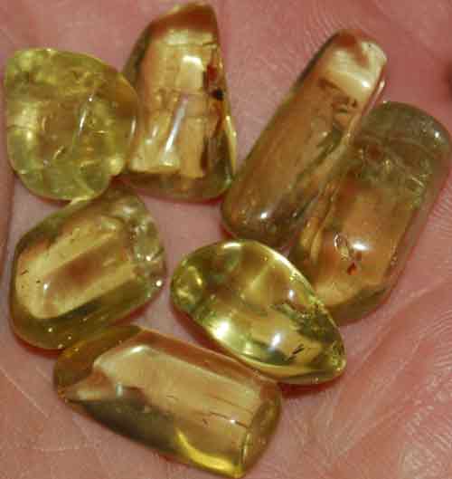Seven Yellow Apatite Tumbled Stones #6