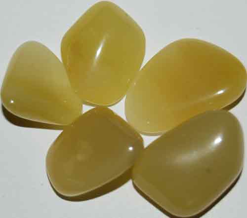 5 Yellow Opal (Grade AA) Tumbled Stones #12