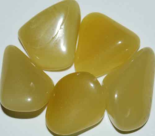5 Yellow Opal (Grade AA) Tumbled Stones #15