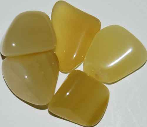 5 Yellow Opal (Grade AA) Tumbled Stones #1