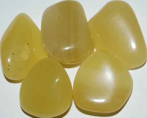 5 Yellow Opal (Grade AA) Tumbled Stones #8