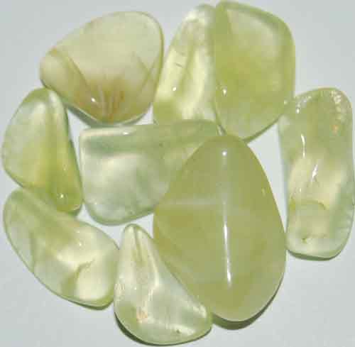 9 Yellow Prehnite Tumbled Stones (Grade AA) #10