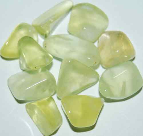 11 Yellow Prehnite Tumbled Stones (Grade AA) #11
