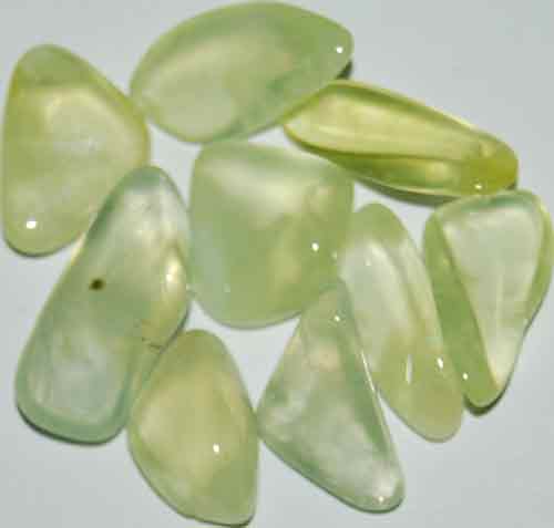 9 Yellow Prehnite Tumbled Stones (Grade AA) #2