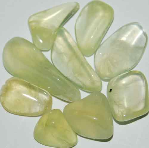 9 Yellow Prehnite Tumbled Stones (Grade AA) #6