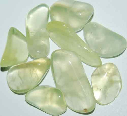 9 Yellow Prehnite Tumbled Stones (Grade AA) #7
