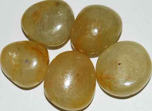 5 Yellow Sapphire Tumbled Stones #2
