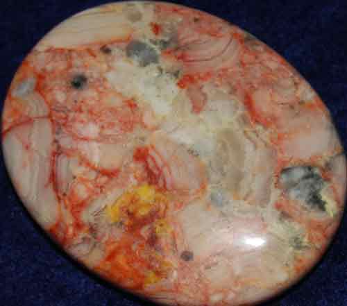 Crazy Lace Agate Worry/Thumb Stone #1