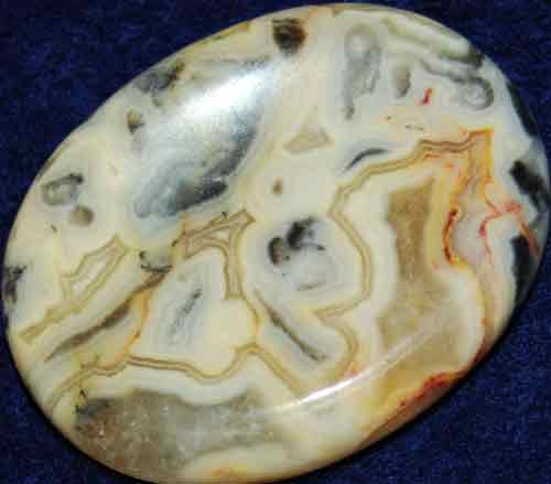 Crazy Lace Agate Worry/Thumb Stone #2