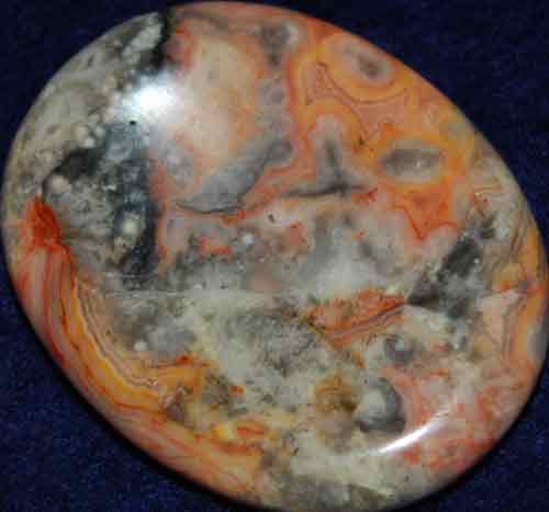 Crazy Lace Agate Worry/Thumb Stone #5