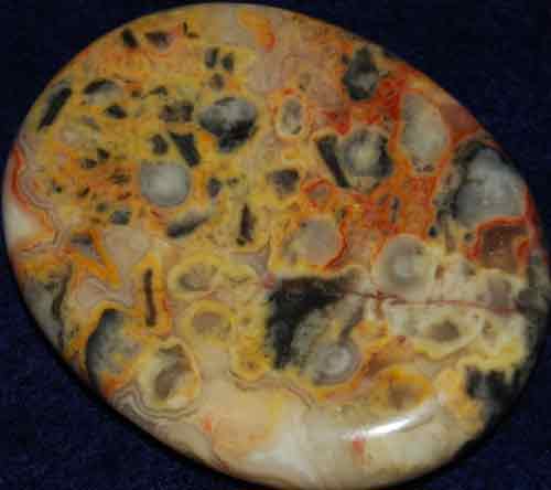 Crazy Lace Agate Worry/Thumb Stone #6