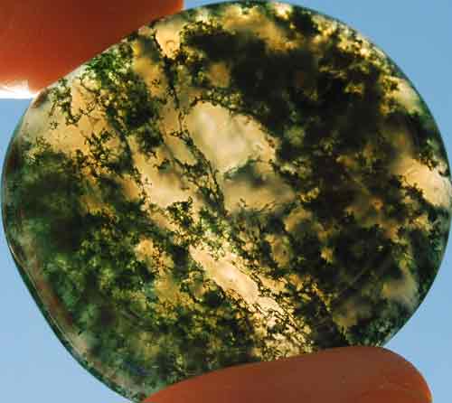 Green Moss Agate Worry