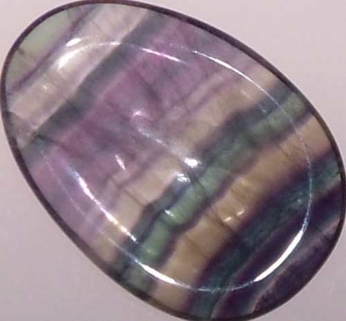 Rainbow Fluorite Worry Stone #10