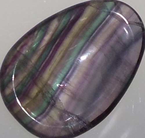 Rainbow Fluorite Worry Stone #17