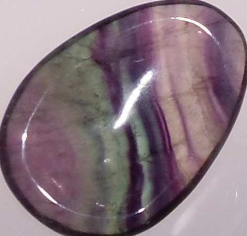 Rainbow Fluorite Worry Stone #9