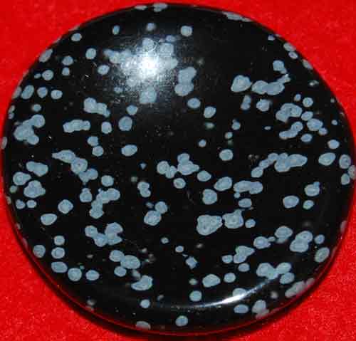 Snowflake Obsidian Worry Stone #10