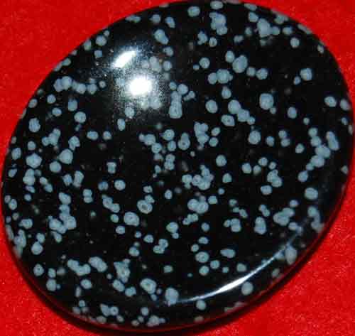 Snowflake Obsidian Worry Stone #12