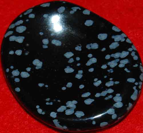 Snowflake Obsidian Worry Stone #15