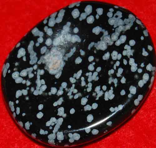 Snowflake Obsidian Worry Stone #16