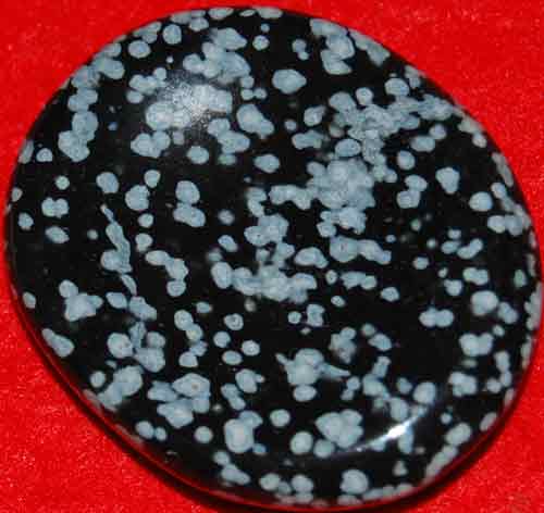 Snowflake Obsidian Worry Stone #18