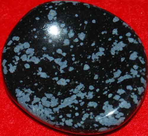 Snowflake Obsidian Worry Stone #3