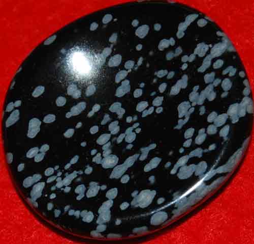 Snowflake Obsidian Worry Stone #6