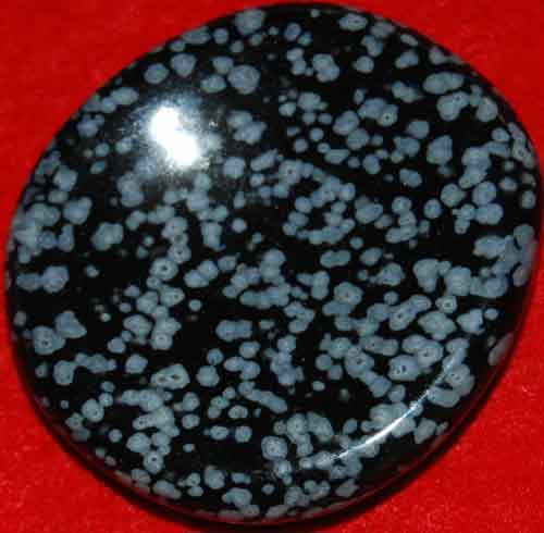 Snowflake Obsidian Worry Stone #9