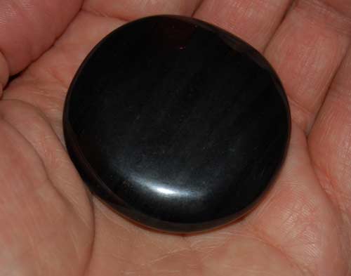 Black Lace Obsidian Palm Stone #4