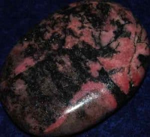 Rhodonite Soap-Shaped Palm Stone #25