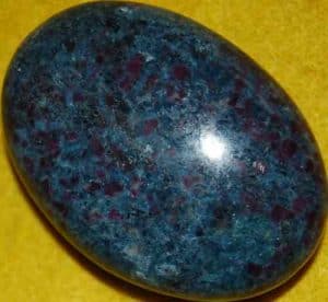 Ruby in Kyanite Soap-Shaped Palm Stone # 1