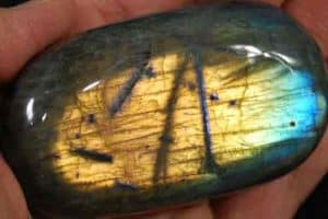 Labradorite Palm Stone (Grade AAA) #1