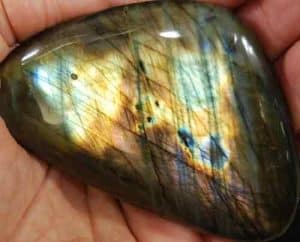 Labradorite Palm Stone (Grade AAA) #2}
