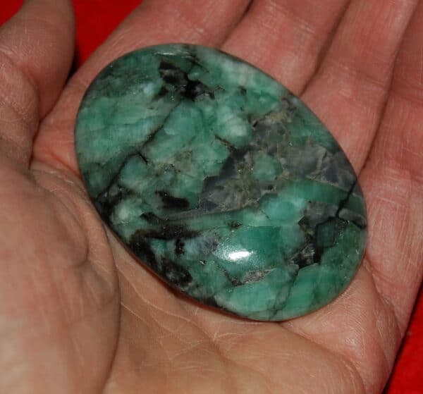 Large Soap-Shaped Emerald Palm Stone #4