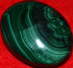 Malachite Soap-Shaped Palm Stone #11