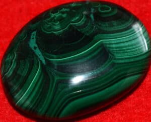 Malachite Soap-Shaped Palm Stone #14
